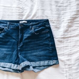 LC Lauren Conrad Stretch Denim Shorts with Rolled Hem